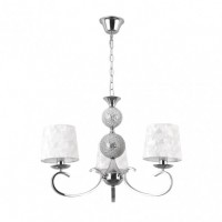 Distribuidor - Lâmpadas Diversas | Lâmpadas Clássicas | LAMPARA UBEDA 3XE14 CROMO PANTALLA BLANCA REGX60X60 CM Ref: 201753020